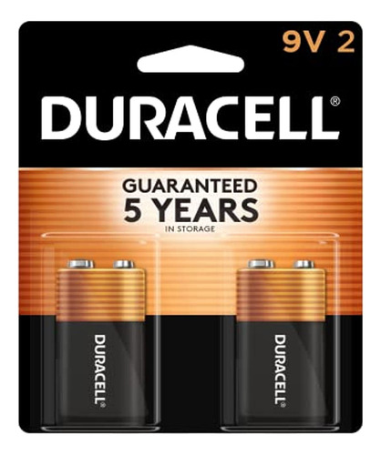 Batería Duracell Coppertop 9v, Paquete De 2 Unidades, Baterí