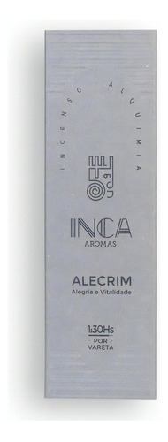 Incenso Inca Natural De Longa Duração - Caixa C/ 4 Varetas Fragrância Alecrim