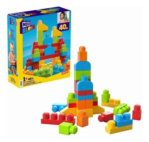 Fisher Price Mega Bloks Vamos A Construir! Mattel 40 Piezas