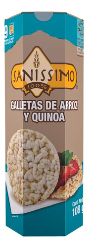 2 Pzs Sanissimo Galleta De Arroz Y Quinoa 108gr