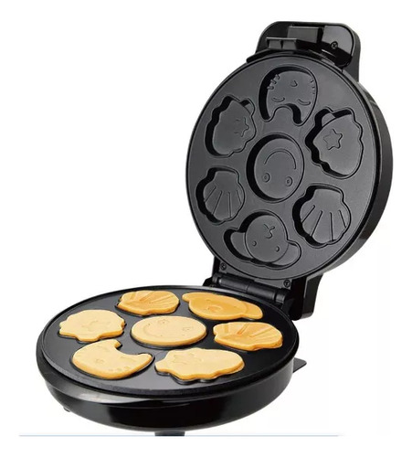 Maquina Para Hacer Hot Cake Con Formas Raf Antiadherente Negro