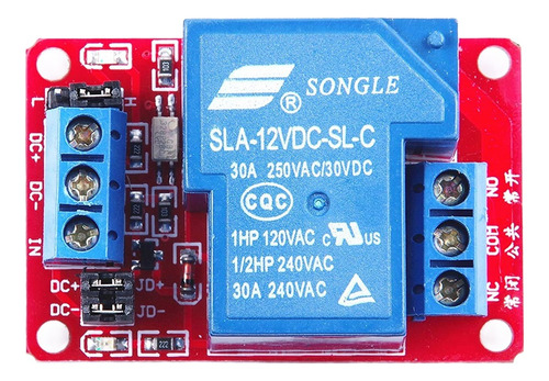 Relevador Relay 1 Canal 12v 30a Con Optoacoplador 30vdc/250v