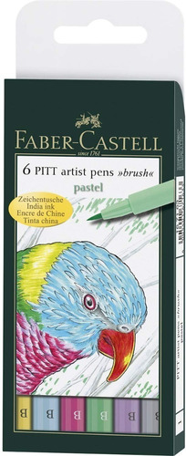 Paquete De 6 Marcadores Faber Castell De Tonos Pasteles