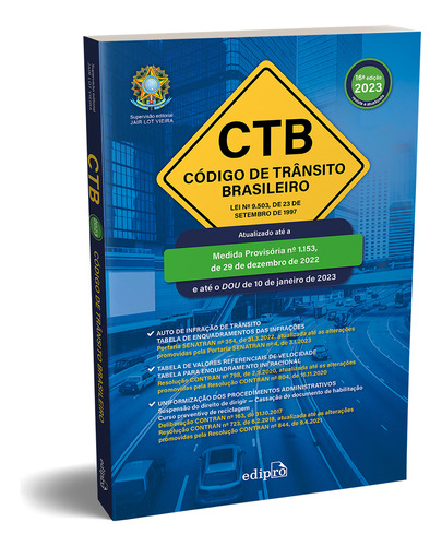 Código De Trânsito Brasileiro 2023 - Ctb: Lei Nº 9.503, De