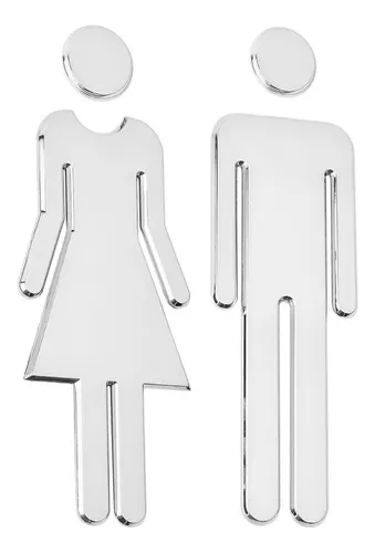 comprar Letreros Para Baño Hombre Mujer Señalamiento De Sanitarios