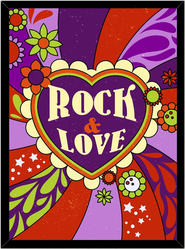 Cuadro Decorativo Rock & Love Medidas 30x40 Cm