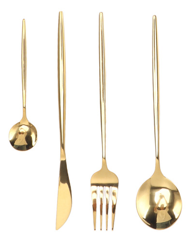 Juego De Cubiertos, Cubertería De 4 Piezas, Utensilio Pulido