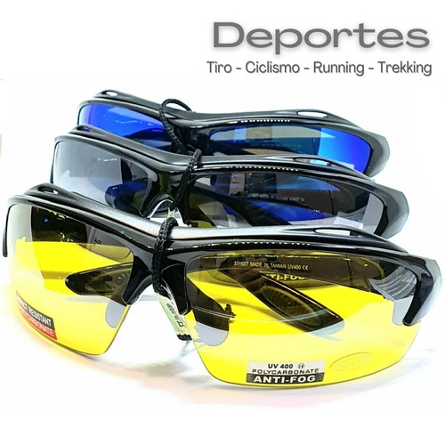 Imagen 3 de 10 de Anteojos Lentes Ciclismo Deportivos Intercambiables Nocturno