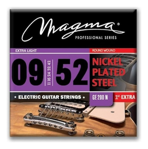 Encordado De Guitarra Eléctrica Magma 7 Cuerdas Nickel 009