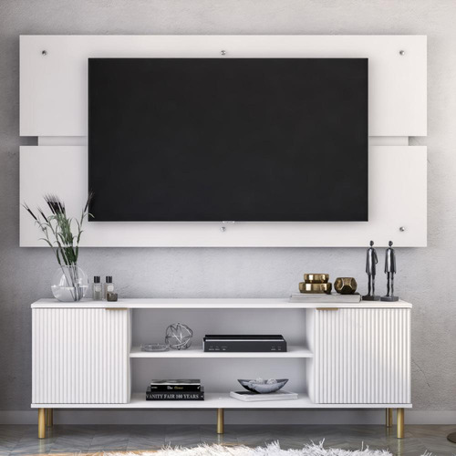 Rack Painel Ditália P/ Tv Até 60 R-902 R-634 Rv Br Cor Branco