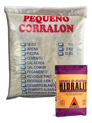 Hidralit Cemento De Albañileria Fraccionado 10kg