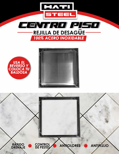 Imagen 3 de 3 de Centro Piso, Drenaje En Acero Inoxidable, Mdolelo 2021.