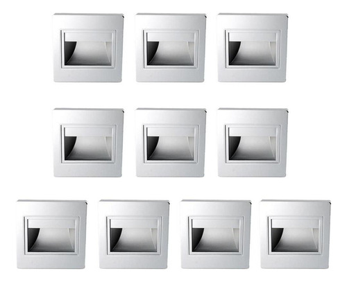 10pcs Lámpara Empotrada Para Pared Led 1,5w Exterior Luz .