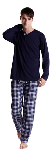 Pijama Tres Ases Interlock Manga Larga Y Pantalon Viyela 