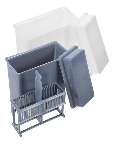 Portaobjetos Para Microscopio, Tarro Y Estante Para Tinción,