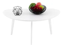 Comprar Mesa De Centro Ovalada Pequeña Blanca Para Sala De Estar