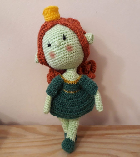 Amigurumi Muñeco De Apego Fiona Shrek Tejido A Mano 23 Cm