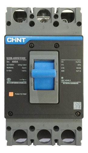 Chint Nxm-400s/3 Breaker Caja Moldeada 3 Polos 400 Amp