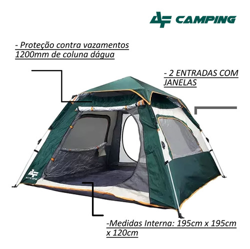 Barraca Para Camping Armação Automatica Com Varanda Albatroz
