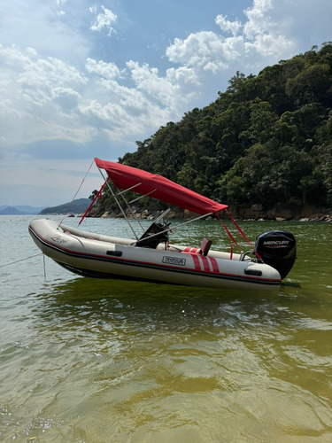 Bote Inflável 4,5m Com Motor De Popa Mercury 60hp Zero