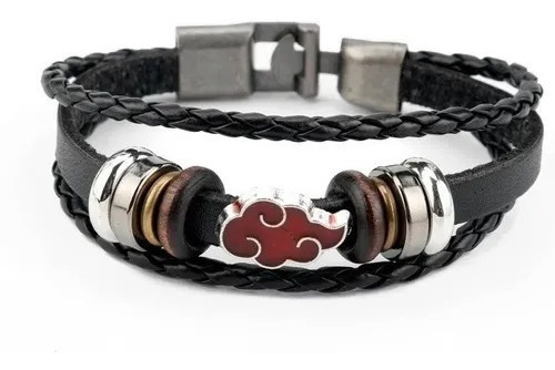 Pulsera  Akatsuki Naruto Itachi  - Cuero Sintético.