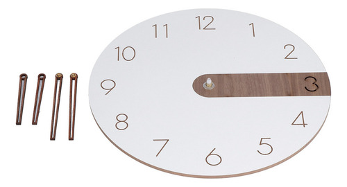 . Reloj Redondo Simple Mudo Elegante Pilas Retro