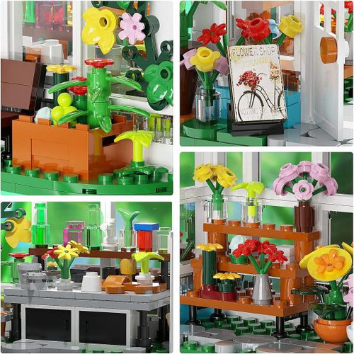 Juego De Construcción De Casa De Flores, Juguete De Construc