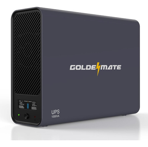 Ups Goldenmate 1000va/600w Con Bateria Lifepo4 Y 8 Salidas