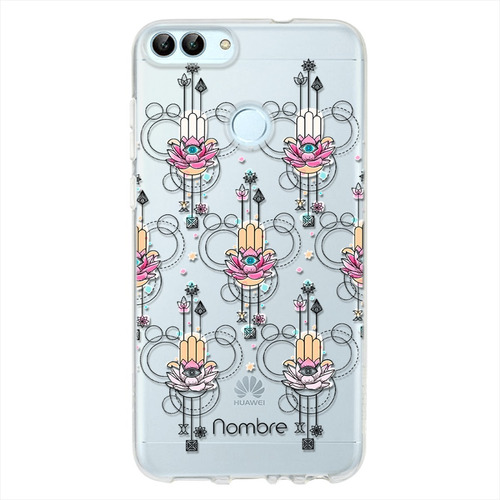 Funda Huawei Mano Fátima Antigolpes Personalizada Con Nombre
