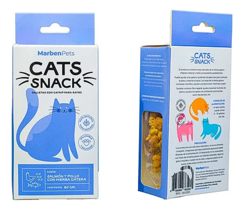 Cats Snack Galletas Con Catnip Salmón Y Pollo 80gr