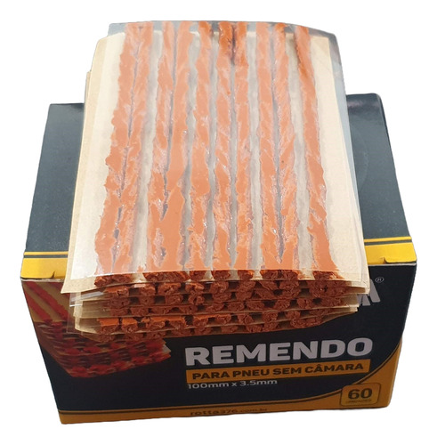 Jogo 4 Refil Remendo Conserto Pneu Moto S/camara Cx 60pçs