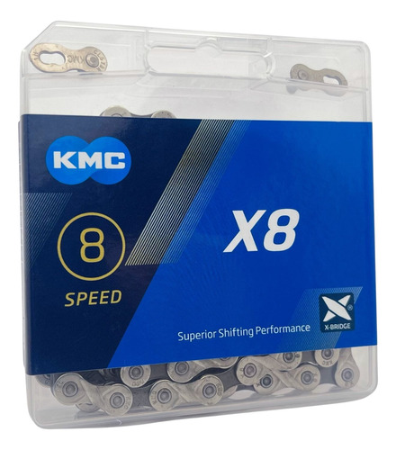 Corrente Kmc X8 Prata / Silver 116l - 6v / 7v / 8v