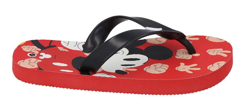 Sandalias Flip Flop Bajas Mickey Mouse Rojo