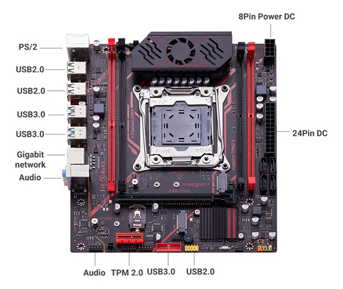 Kit Gaming X99 Xeon 10 Nucleos 20 Hilos + 32gb Ram + Tpm 2.0 32gb (Reacondicionado)