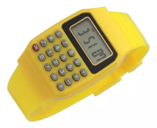  MeterMall productos para oficina calculadora electrónica reloj  calculadora especial multifunción primaria secundaria calculadora, Amarillo  : Productos de Oficina