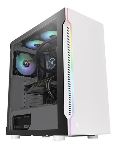 Gabinete Gamer Thermaltake H200 Tg Rgb Snow Vidrio Templado