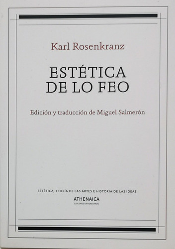 Estetica De Lo Feo - Rosenkranz Karl