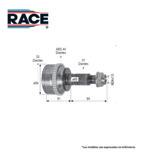 Imagen 2 de 5 de Espiga L/rueda Izq/der Mazda Cx7 2007-2012 Automatico Race