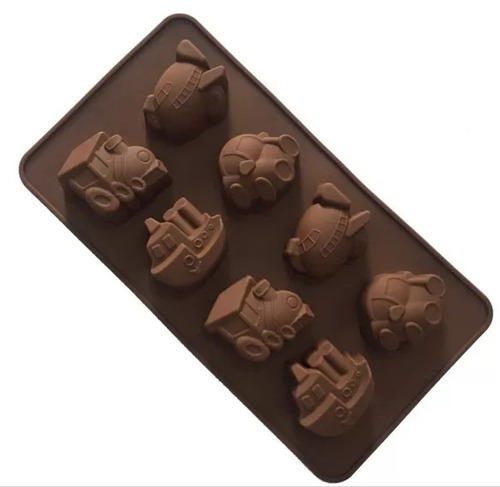 Molde Silicon Para Chocolate  Forma De Vehículos Transporte
