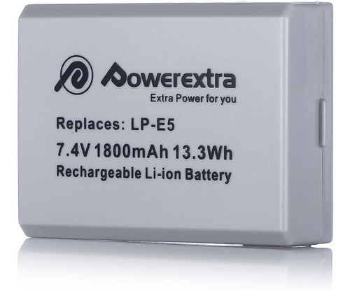 Powerextra Batería De Repuesto Para Canon Lp-e5 Para Canon E