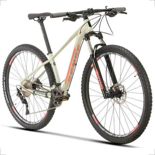 Bicicleta Aro 29 Mtb Sense Intensa Evo Deore 2x10 Cor Cinza/Salmão Tamanho do quadro M 17 (171~177 CM)