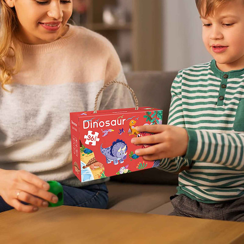 Caja De Regalo De Papel Con Forma De Rompecabezas Para Niños