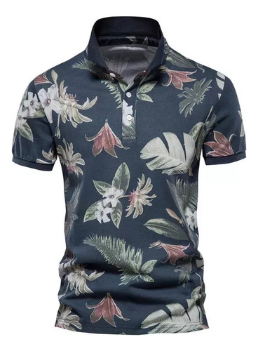 Polo De Manga Corta Para Hombre, Estilo Hawaiano