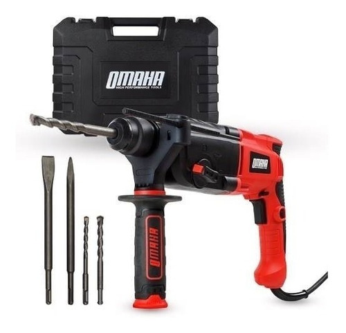 Imagen 3 de 5 de Rotomartillo electroneumático Omaha RM-26PLUS rojo frecuencia de 50Hz con 1050W de potencia 220V-230V