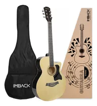 Comprar Guitarra Electro Acustica 4\u002F4 39 Diestros Funda Equalizador Color Natural Orientación De La Mano Diestro Imback GUI002