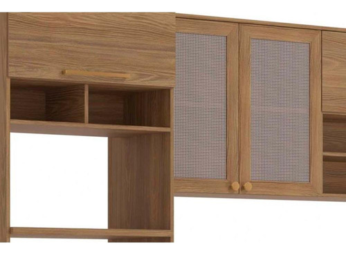 Cozinha Modulada Completa Botanic 8 Peças 3aéreos+2balcões