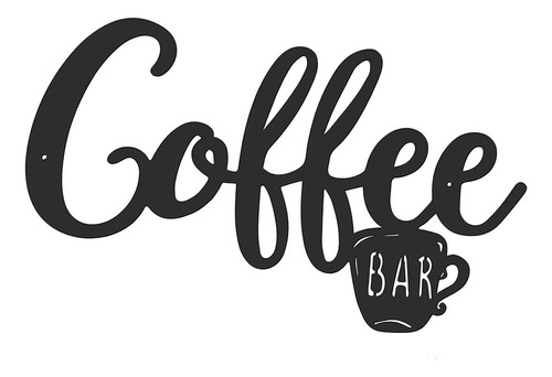 . Letrero De Pared For Barra De Café, Taza De Café 30x18cm