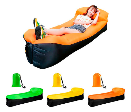 Sofá Inflable Portátil Para Camping Al Aire Libre 