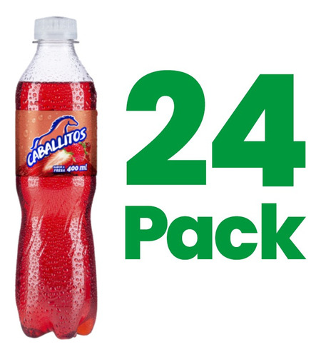 24 Pack Caballitos Fresa  400 Ml