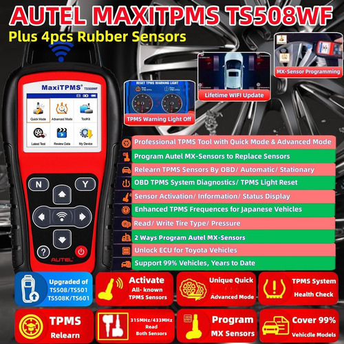 Autel Maxitpms Ts508wf Kit 2025 Wifi Ver Herramienta De